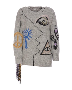 Folk artwork sweater