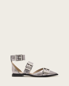 Sutton Metallic Leather Point Toe Shoes