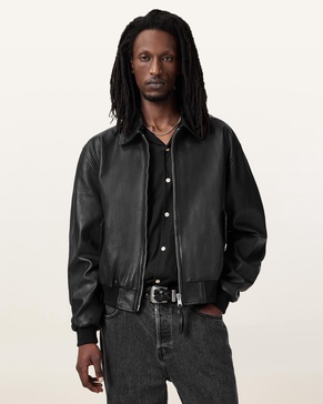 Marco Oversized Leather Bomber Jacket