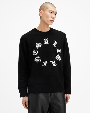 Scripture Gothic Jacquard Logo Sweater