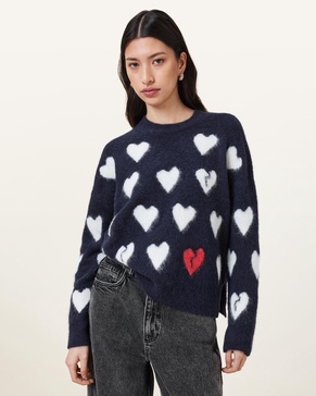 Amora Love Heart Jacquard Sweater
