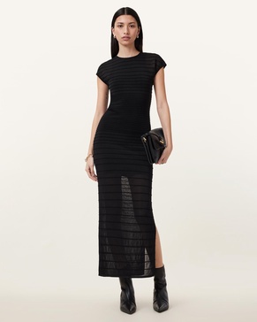 Ivana Ribbed Bodycon Midi Dress