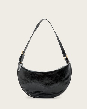 Half Moon Leather Shoulder Bag