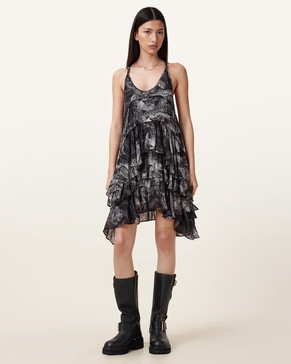 Cavarly Ruffled Mini Dress