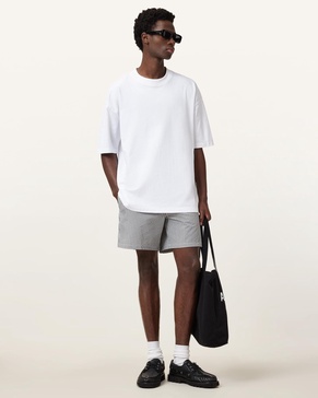 Warden Striped Seersucker Swim Shorts