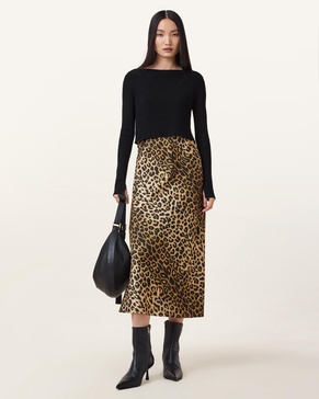 Hera Leopard Print 2-In-1 Midi Dress