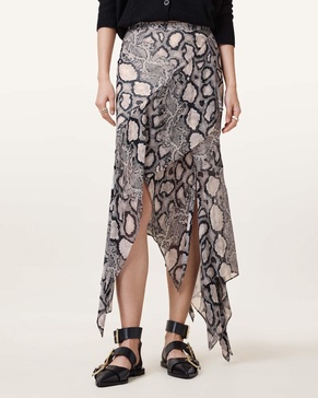 Cassie Crinkle Sheer Midi Skirt