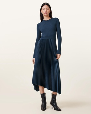Fay Long Sleeve Asymmetric Dress