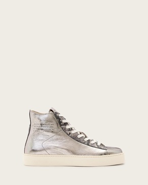 Tana Metallic Leather High Top Trainers