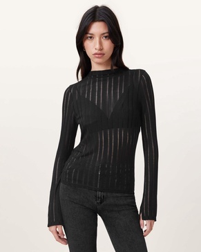 Aki Long Sleeve Funnel Neck T-Shirt