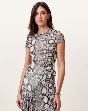 Ellie Mesh Snake Print T-Shirt