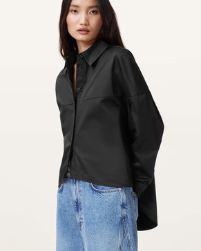 Toria Organic Cotton Dipped Hem Shirt