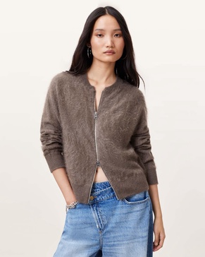 Rebel Zip Up Cashmere Cardigan