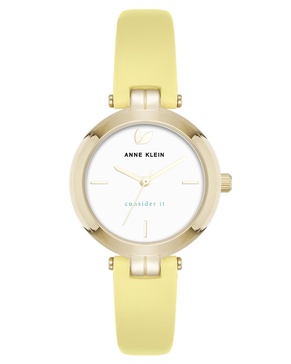 Anne Klein Women's Sustainable Leather Strap Watch, AK/5150