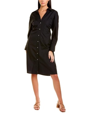 Vince Women's Long Sleeve Soft Fitted Shirt Dress
