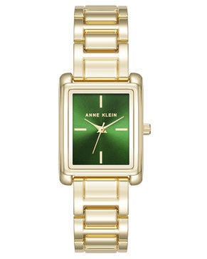 Women's Quartz Contemporary Green and Gold-Tone Alloy Metal Watch, 24mm
