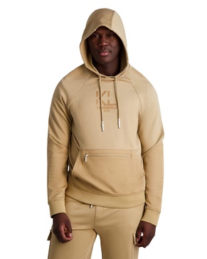 KARL LAGERFELD Men's Solid Logo Stretchy Hoodie