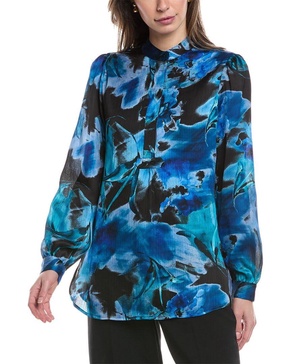 Anne Klein Women's Long Sleeve Popover Tunic