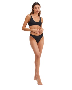Gottex Au Naturel Golden Hour Women's Solid Must Have Swimwear V Neck Bikini Bra with U Back Swim Essential