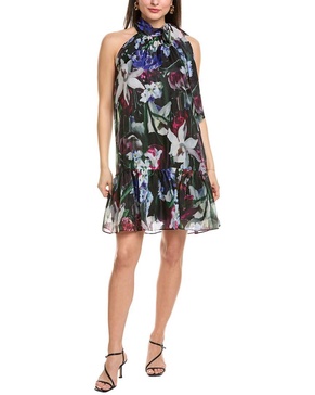 Anne Klein Women's Short Tiered Bow Dress