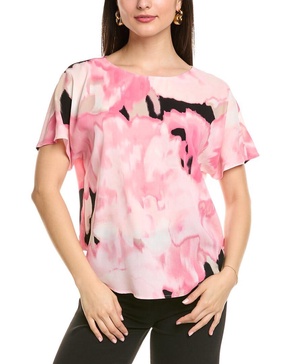 Anne Klein Women's Ss Blouse W Bateau Neckline