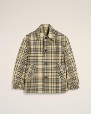 Beige Bounded Buttoned Jacket