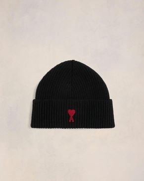 Black Wool Ami de Coeur Beanie