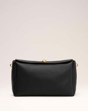 Black Leather Large Carrousel Bag