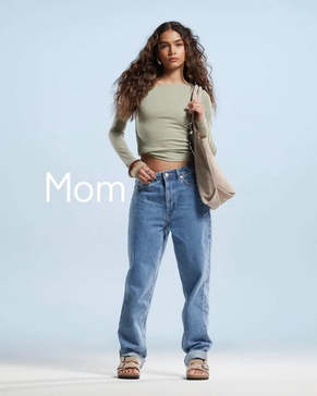 ASOS DESIGN high rise relaxed mom jeans in clean blue