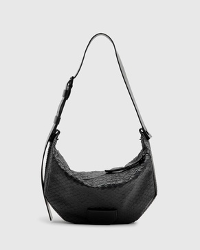 AllSaints real leather Madea snake shoulder bag