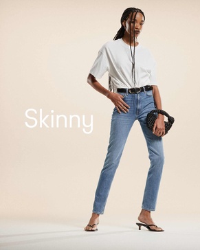 ARKET Azalea high rise stretch skinny leg jeans in mid wash blue