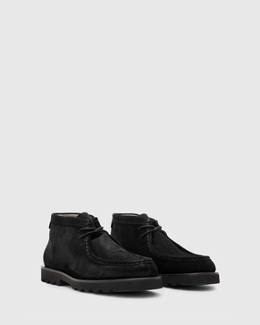 AllSaints Skiff suede lace-up boots in black