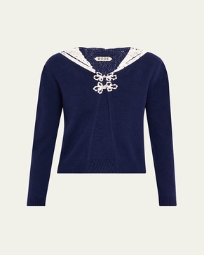 Astoria Sequined Sailor Collar Cardigan