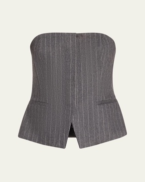 Renee Strapless Pinstripe Top