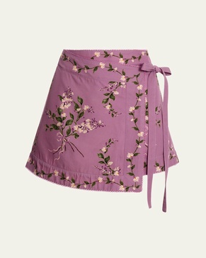 Luna Wisteria Mini Skirt Coverup