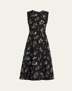 Eloise Floral-Print Sleeveless Midi Dress