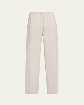 High-Waist Cotton Bias Pants