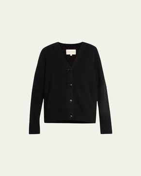 Leka V-Neck Ribbed Cashmere Cardigan