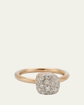 Nudo Solitaire 18K Gold Ring with Diamonds