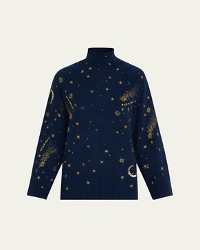 Jared Beaded Turtleneck Sweater