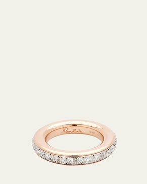 Iconica 18K Rose and White Gold Ring with Diamonds