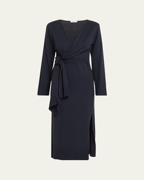 Skyla Cashmere-Blend Wrap Dress