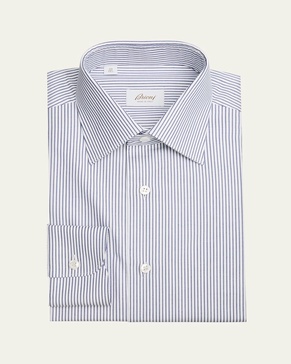 Men's Cotton Stripe Dress Shirt