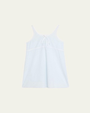 Vionette Striped Lace-Trim Chemise