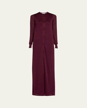 Long Lurex Knit Cardigan