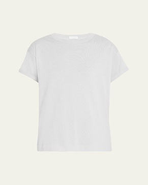 Cashmere-Blend Knit Lurex T-Shirt