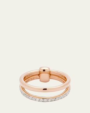 Iconica 18K Rose Gold Ring with Diamonds
