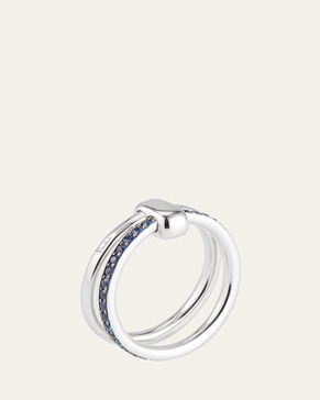 Iconica 18k White Gold Sapphire Ring