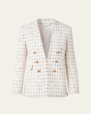 Small Window Check Tweed Blazer