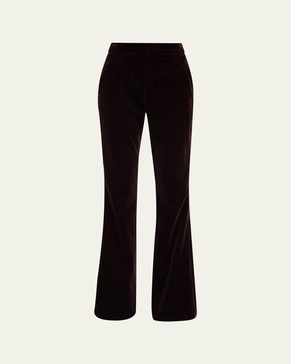 Sophie II Mid-Rise Straight Velvet Pants